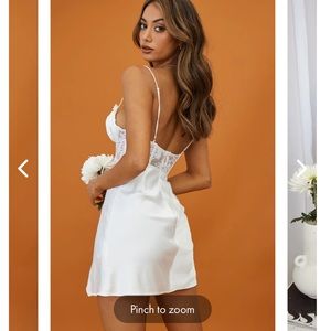 Selfie Leslie Trophy Lace Bodice Sweetheart Neckline Mini Dress Ivory